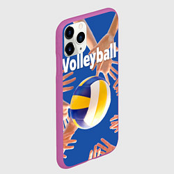 Чехол iPhone 11 Pro матовый Волейбол играют все, цвет: 3D-фиолетовый — фото 2