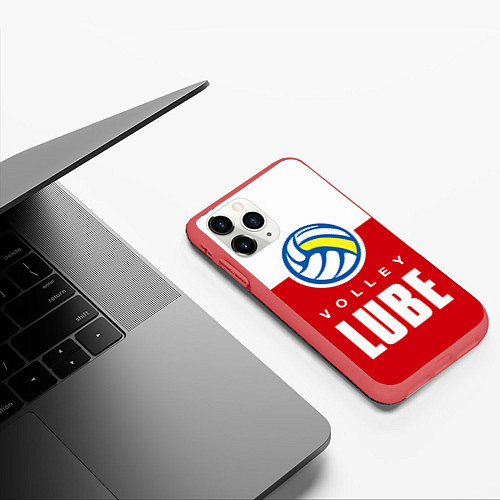 Чехол iPhone 11 Pro матовый Волейбол 62 / 3D-Красный – фото 3