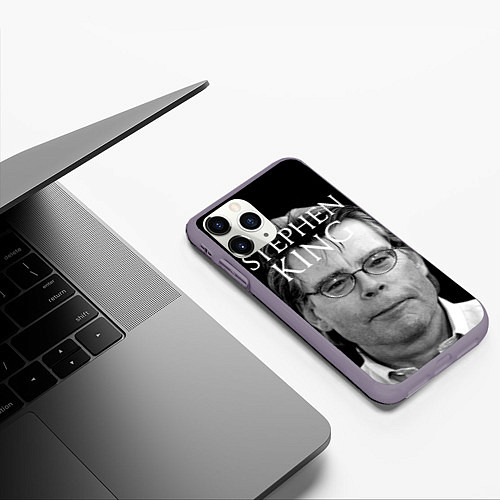 Чехол iPhone 11 Pro матовый Stephen King / 3D-Серый – фото 3
