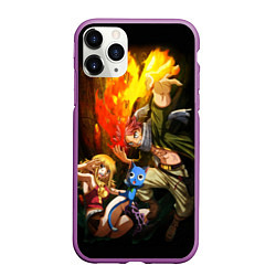 Чехол iPhone 11 Pro матовый Fairy tail, цвет: 3D-фиолетовый