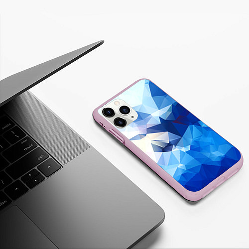 Чехол iPhone 11 Pro матовый Абстракция / 3D-Розовый – фото 3