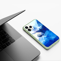 Чехол iPhone 11 Pro матовый Абстракция, цвет: 3D-салатовый — фото 2