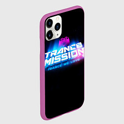 Чехол iPhone 11 Pro матовый Trancemission: Trance we love, цвет: 3D-фиолетовый — фото 2