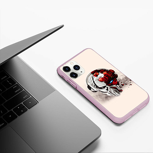 Чехол iPhone 11 Pro матовый Pirate Station: Pink Side / 3D-Розовый – фото 3