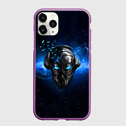 Чехол iPhone 11 Pro матовый Pirate Station: Blue Space, цвет: 3D-фиолетовый