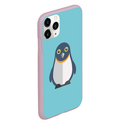 Чехол iPhone 11 Pro матовый Пингвин, цвет: 3D-розовый — фото 2