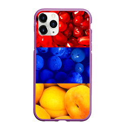 Чехол iPhone 11 Pro матовый Флаг Армении, цвет: 3D-фиолетовый