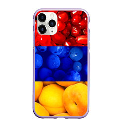 Чехол iPhone 11 Pro матовый Флаг Армении, цвет: 3D-светло-сиреневый