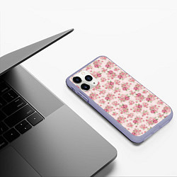 Чехол iPhone 11 Pro матовый Fashion sweet flower, цвет: 3D-светло-сиреневый — фото 2