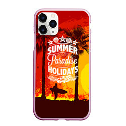 Чехол iPhone 11 Pro матовый Summer Surf 2, цвет: 3D-розовый