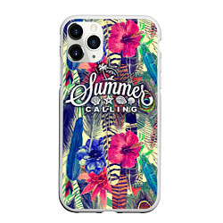 Чехол iPhone 11 Pro матовый Summer time 2, цвет: 3D-белый