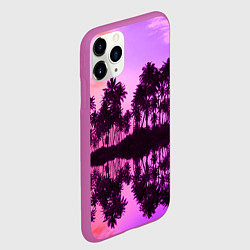 Чехол iPhone 11 Pro матовый Hawaii dream, цвет: 3D-фиолетовый — фото 2