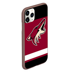 Чехол iPhone 11 Pro матовый Arizona Coyotes, цвет: 3D-коричневый — фото 2