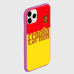Чехол iPhone 11 Pro матовый Сборная Испании: Евро 2016, цвет: 3D-фиолетовый — фото 2