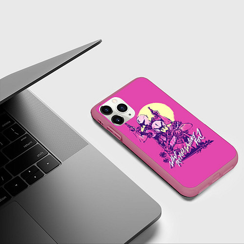 Чехол iPhone 11 Pro матовый What are you waiting for? / 3D-Малиновый – фото 3