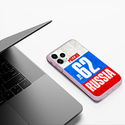 Чехол iPhone 11 Pro матовый Russia: from 62, цвет: 3D-розовый — фото 2