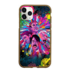 Чехол iPhone 11 Pro матовый Red Hot Chili Peppers Art, цвет: 3D-коричневый