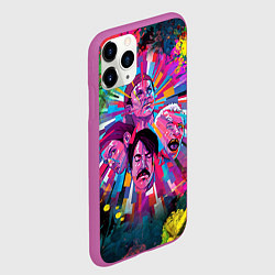 Чехол iPhone 11 Pro матовый Red Hot Chili Peppers Art, цвет: 3D-фиолетовый — фото 2