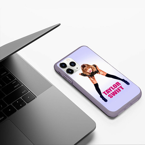 Чехол iPhone 11 Pro матовый Taylor Swift / 3D-Серый – фото 3