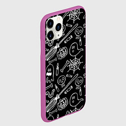 Чехол iPhone 11 Pro матовый Призрачный арт, цвет: 3D-фиолетовый — фото 2
