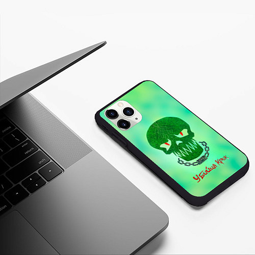 Чехол iPhone 11 Pro матовый Убийца Крок / 3D-Черный – фото 3