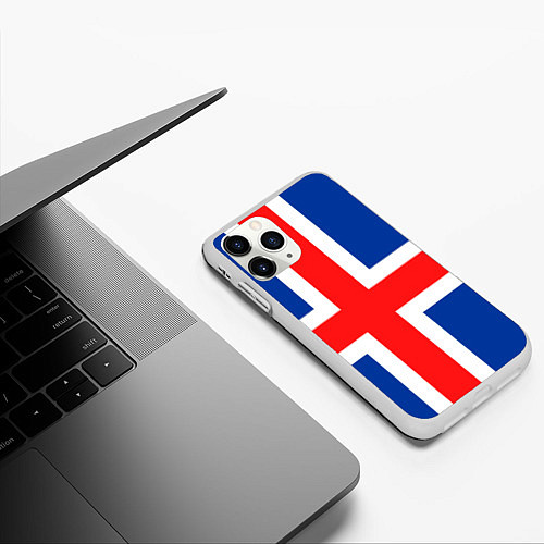 Чехол iPhone 11 Pro матовый Исландия / 3D-Белый – фото 3