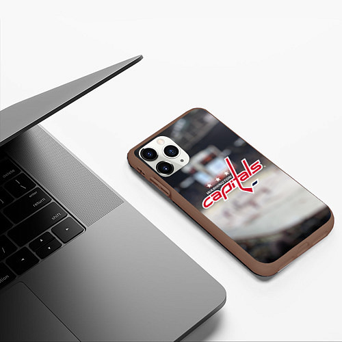 Чехол iPhone 11 Pro матовый Washington Capitals / 3D-Коричневый – фото 3