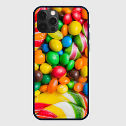 Чехол для iPhone 12 Pro Max Сладкие конфетки, цвет: 3D-черный