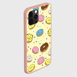 Чехол для iPhone 12 Pro Max Сладкие пончики, цвет: 3D-светло-розовый — фото 2