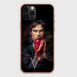 Чехол для iPhone 12 Pro Max Damon Salvatore V3, цвет: 3D-светло-розовый