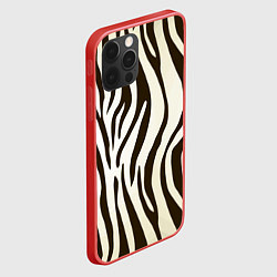 Чехол для iPhone 12 Pro Max Шкура зебры, цвет: 3D-красный — фото 2