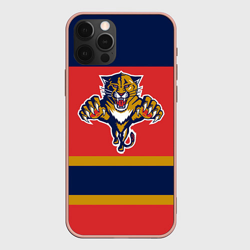 Чехол iPhone 12 Pro Max Florida Panthers / 3D-Светло-розовый – фото 1