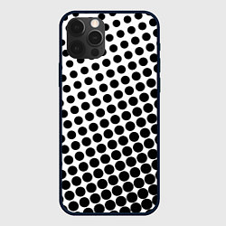 Чехол для iPhone 12 Pro Max Белый в горошек, цвет: 3D-черный