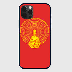 Чехол для iPhone 12 Pro Max Гомер медитирует, цвет: 3D-черный