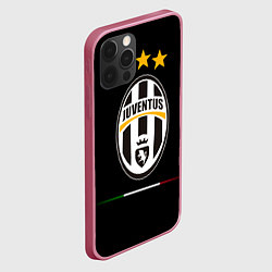 Чехол для iPhone 12 Pro Max Juventus: 3 stars, цвет: 3D-малиновый — фото 2