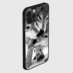 Чехол для iPhone 12 Pro Max Волчья семья, цвет: 3D-черный — фото 2