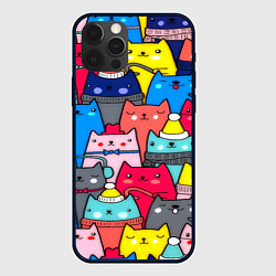 Чехол для iPhone 12 Pro Max Отряд котиков, цвет: 3D-черный