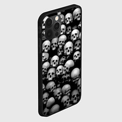 Чехол для iPhone 12 Pro Max Черепа на черном, цвет: 3D-черный — фото 2