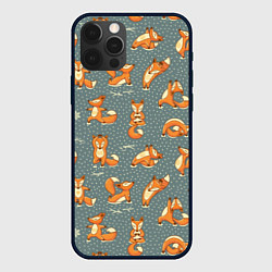 Чехол для iPhone 12 Pro Max Foxes Yoga, цвет: 3D-черный