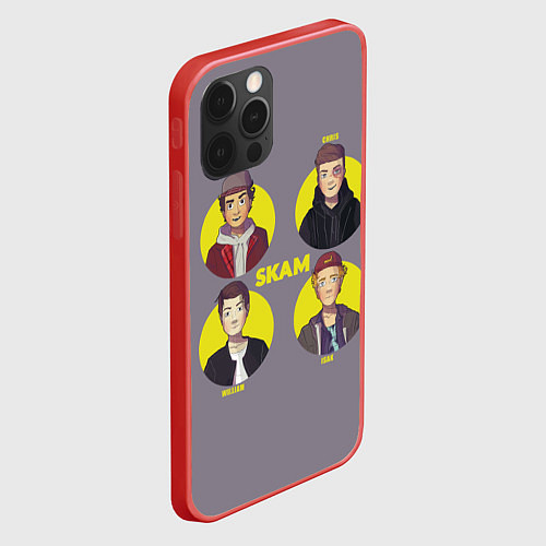 Чехол iPhone 12 Pro Max Skam Faces / 3D-Красный – фото 2