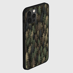 Чехол для iPhone 12 Pro Max Лесной камуфляж, цвет: 3D-черный — фото 2