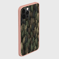 Чехол для iPhone 12 Pro Max Лесной камуфляж, цвет: 3D-светло-розовый — фото 2