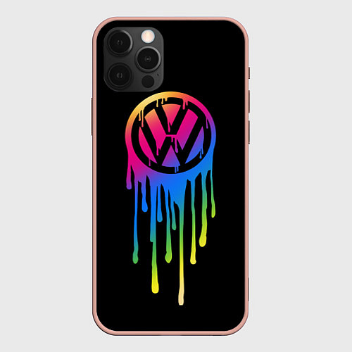Чехол iPhone 12 Pro Max Volkswagen / 3D-Светло-розовый – фото 1