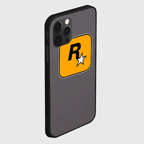 Чехол iPhone 12 Pro Max GTA VI: Rockstar Games / 3D-Черный – фото 2