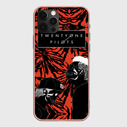 Чехол для iPhone 12 Pro Max Twenty One Pilots, цвет: 3D-светло-розовый