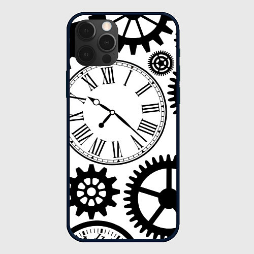 Чехол iPhone 12 Pro Max Время не ждет / 3D-Черный – фото 1