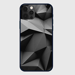 Чехол для iPhone 12 Pro Max Gray abstraction, цвет: 3D-черный