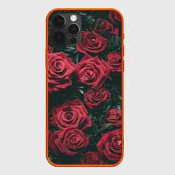 Чехол для iPhone 12 Pro Max Бархатные розы, цвет: 3D-красный
