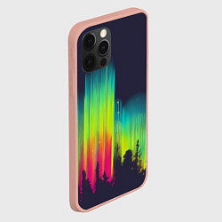 Чехол для iPhone 12 Pro Max Северное сияние, цвет: 3D-светло-розовый — фото 2