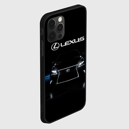 Чехол iPhone 12 Pro Max Lexus / 3D-Черный – фото 2